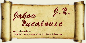 Jakov Mučalović vizit kartica